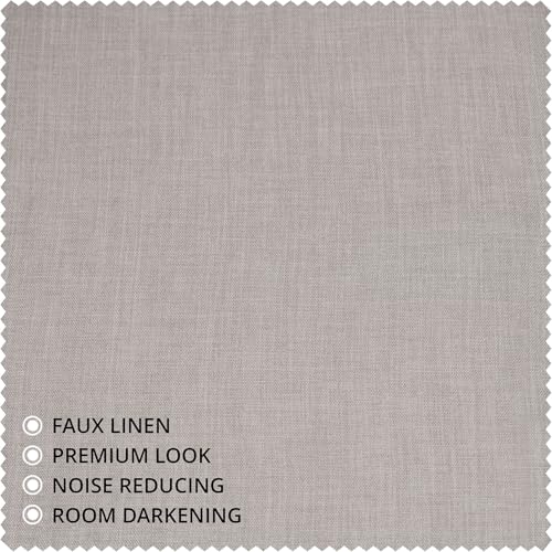 HPD Half Price Drapes - Faux Linen Curtains for Living Room (1 Panel) - 100W X 120L - Extra Wide Textured Room Darkening Curtains for Bedroom 120 Inches Long - Drapes for Home Decor, Clay by HPD Half Price Drapes - Image 8