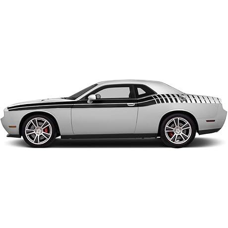 Factory Crafts Challenger Stripes - Matte Black 2011-2018 Decal Wrap