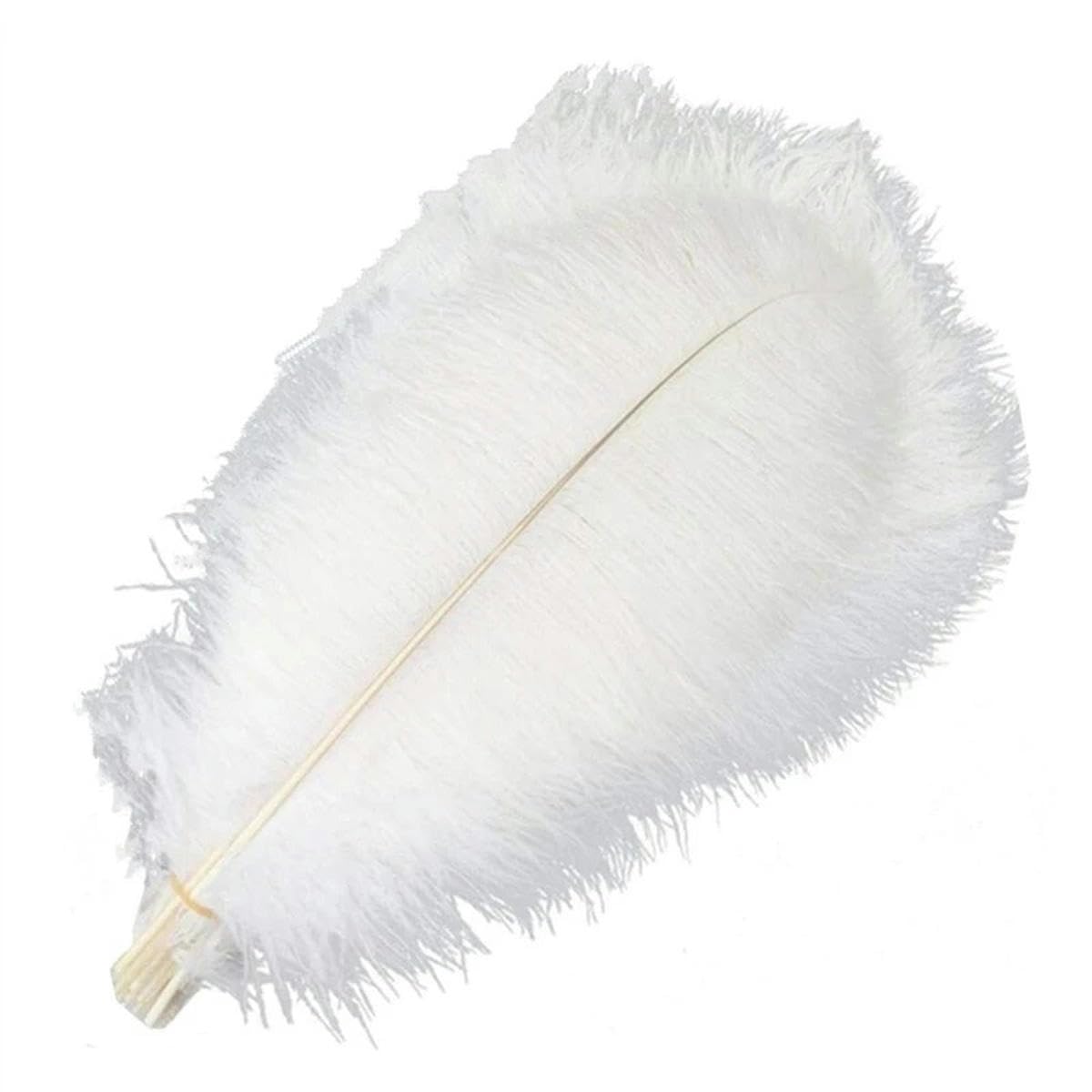 10 Stück/Lot farbige Straußenfedern zum Basteln, Dekorieren, Tischdekoration, Schmuck, Kunsthandwerk, Dekoration-Weiß-45-50cm 18-20Zoll