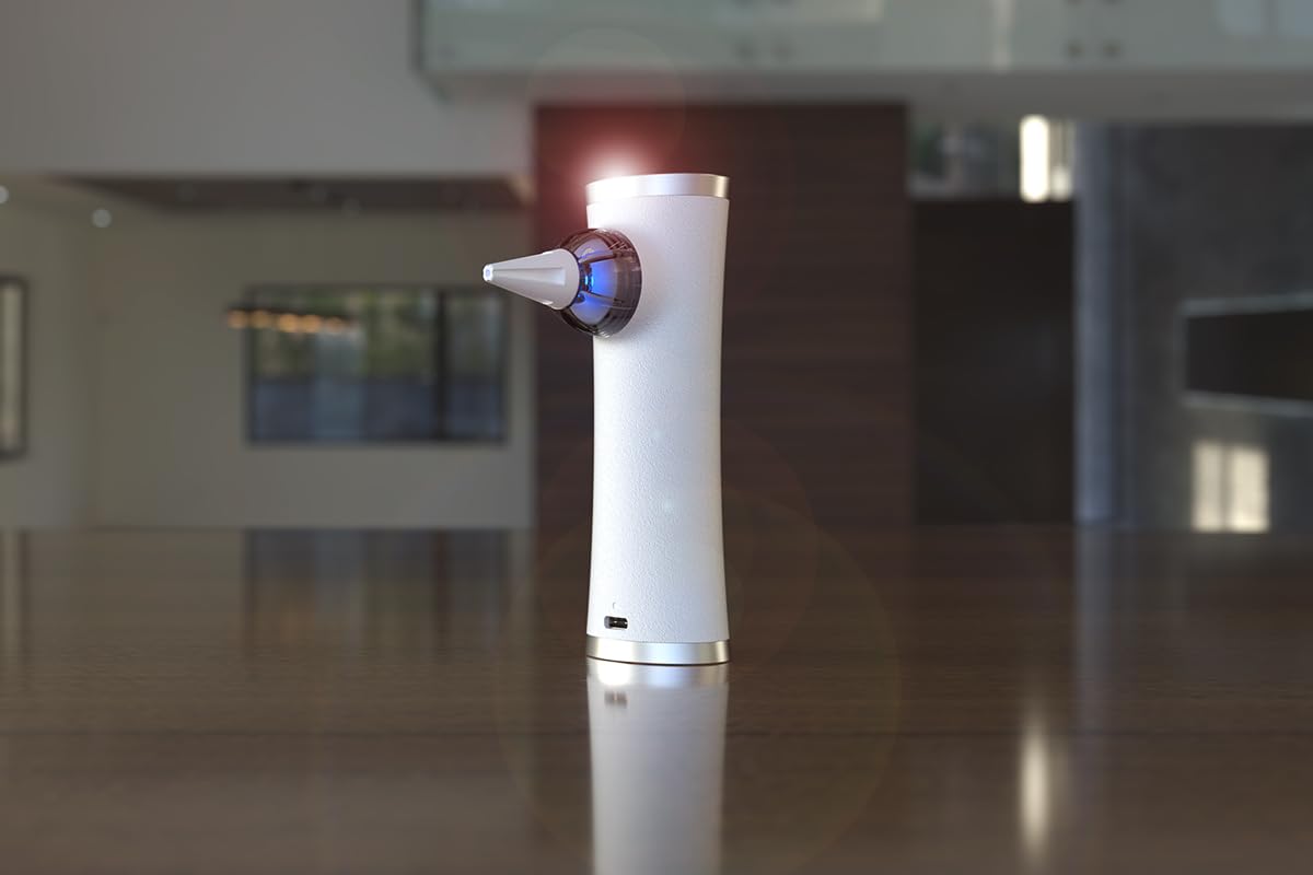 flow-med vac-clean UV 2.1 - Aspirador Recargable para Audífonos - Deshumidificador de Audífonos - 14 Accesorios - Luz UV con Efecto Antimicrobiano - USB-C - Batería Recargable - con Estuche