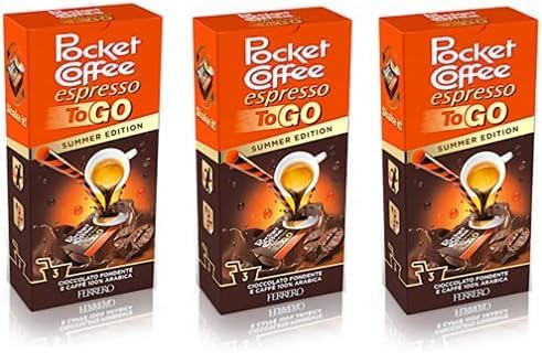 3 Packs of Pocket Coffee Espresso To Go 64.8 ml - Container Packs of 3 Pieces