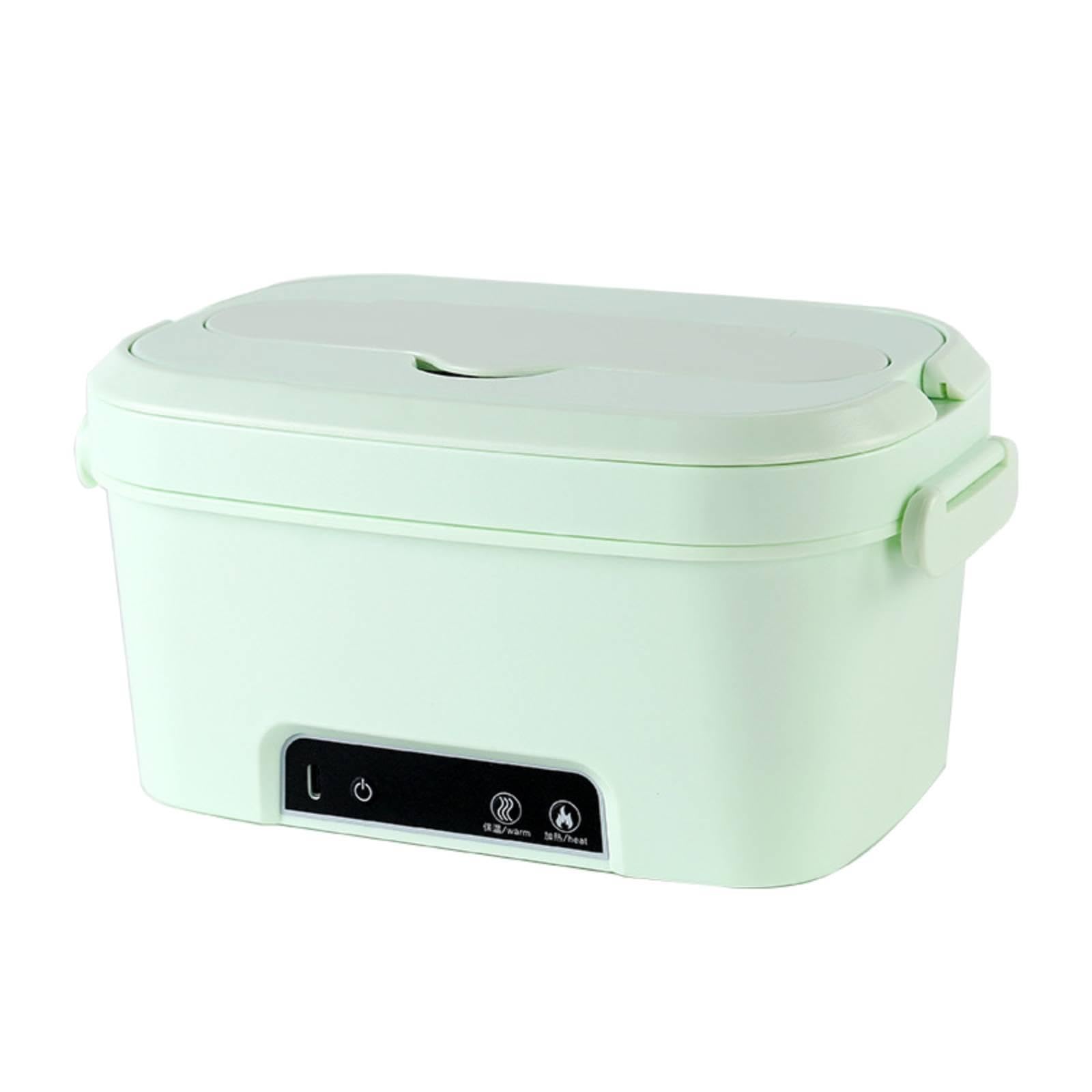 Scaldavivande Elettrico Portatile Cordless Riscalda Cibo 1.5L Ricaricabile Contenitore in Acciaio Inox Senza Perdite Funzione Riscaldamento Facile Pul, Verde