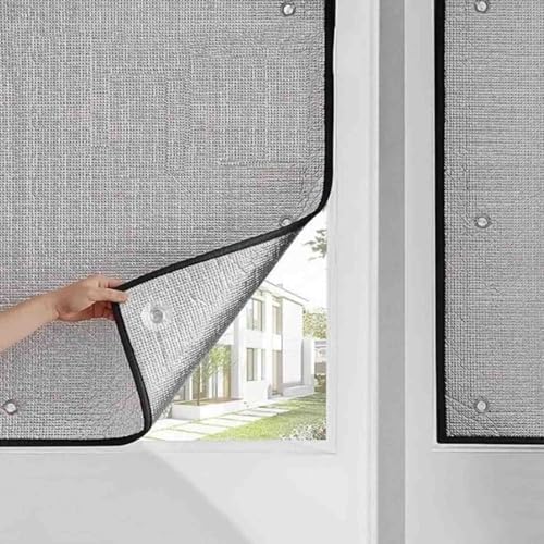 Doppio foglio di alluminio riflettore termico per finestre, spessore 6 mm, riflettori solari per controllo del calore e protezione della privacy, pellicola riflettente per finestre, 160 x 100 cm