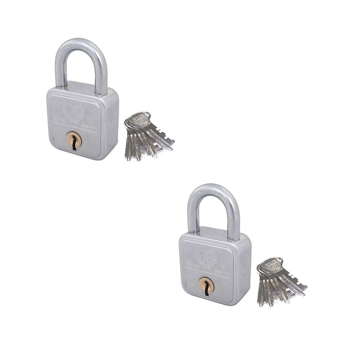 Harrison Virat-0592_PK 2 Iron 9 Levers Padlock with 4 Keys (Pack of 2)