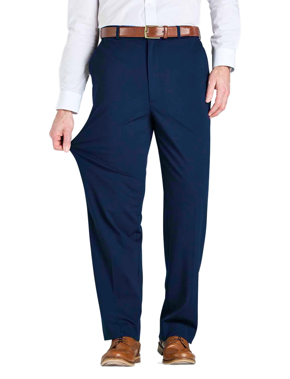 Pegasus Men's Navy Super Stretch & Elasticated Back Comfort Trousers 34W / 31L