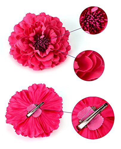 Broche para cabello con flor, diseño 2 en 1 miniatura 2