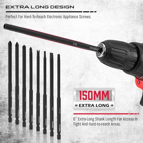 image for SEDY Extra Long Security Bit Set: 32-Piece S2 Steel Screwdriver Drill 