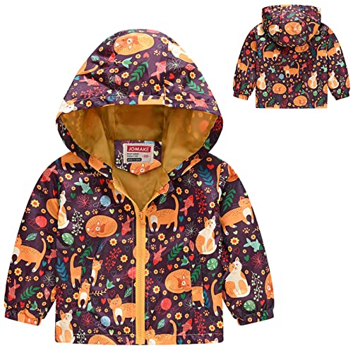 Toddler Baby Boys Girls Hooded Jacket 𝗪indbreaker Lightweight Dinosaur Print Coat Autumn Long Sleeve Windproof Outwear2