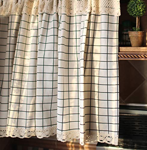 Cortina pequeña de algodón y lino ideal para ventanas de cocina o cafeterías 3