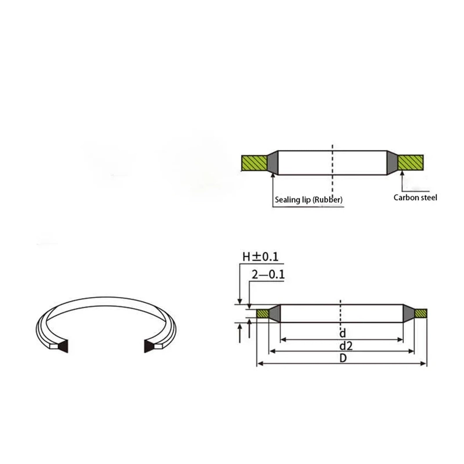 Joint d'étanchéité combiné M4 M5 M6 M8 M10 M12 M14-M60, joint de bouchon de vidange d'huile en caoutchouc métallique collé(M24,50Pcs)