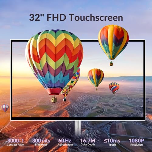 Image of 32 Inch Smart Portable TV on Wheels, Android 14 EDLA Certified | 8GB RAM 128GB Storage, 13MP Camera & Dual Mics, 13H Battery, Wi-Fi /HDMI, Smart Display for Home Office & Remote Work