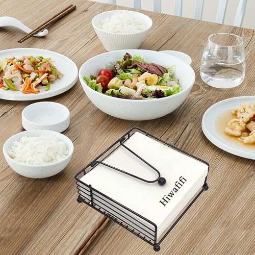 Napkin Holder for Table, Flat Napkin Dispenser with Weighted Arm, Square Cocktail Paper Holder of Elegant Rustic Iron for Kitchen Dining Room Decor Restaurant Farmhouse Hotel Party, Black - Image 5