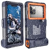 CarGad 2026 Underwater Phone Cases for Snorkeling, Waterproof Phone Case for Phone 17/16/15/14/13/12Pro Max for Galaxy S25/S24/S23/S22/S21,Scuba Underwater Photo Video Lake Blue