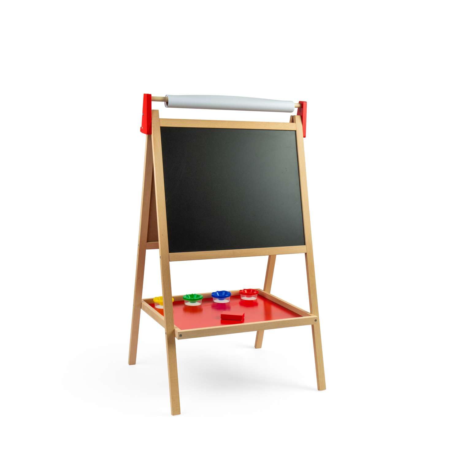 Bigjigs Toys Deluxe Staffelei | Hölzerne Kinderstaffelei mit Tafel & Zubehör | Kunst- und Bastelset für Zuhause | Geschenke für Kleinkinder & Kinder ab 3 Jahren