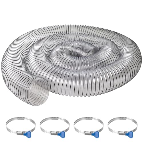 Dust Collection Hose 4x10 Puncture-Resistant 4 in Flexible PVC Fume Hose