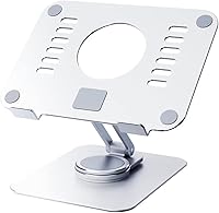 Vista 8 de Soporte giratorio de aluminio para tablet de 360°, soporte portátil ajustable para tableta, soporte giratorio plegable para dibujar compatible