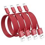 4 Pack [Apple MFi Certified] Apple Charging Cables 6ft, iPhone Chargers, Lightning Fast iPhone Charging Cord for iPhone 12/11/11Pro/11Max/ X/XS/XR/XS Max/8/7, ipad(White) (4pack(6ft), Red, 4)