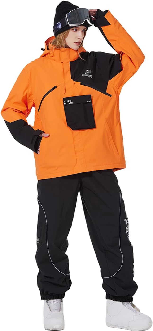 HOTIAN] スノーボード ウェア 上下セット メンズ 耐水圧10000mm 撥水