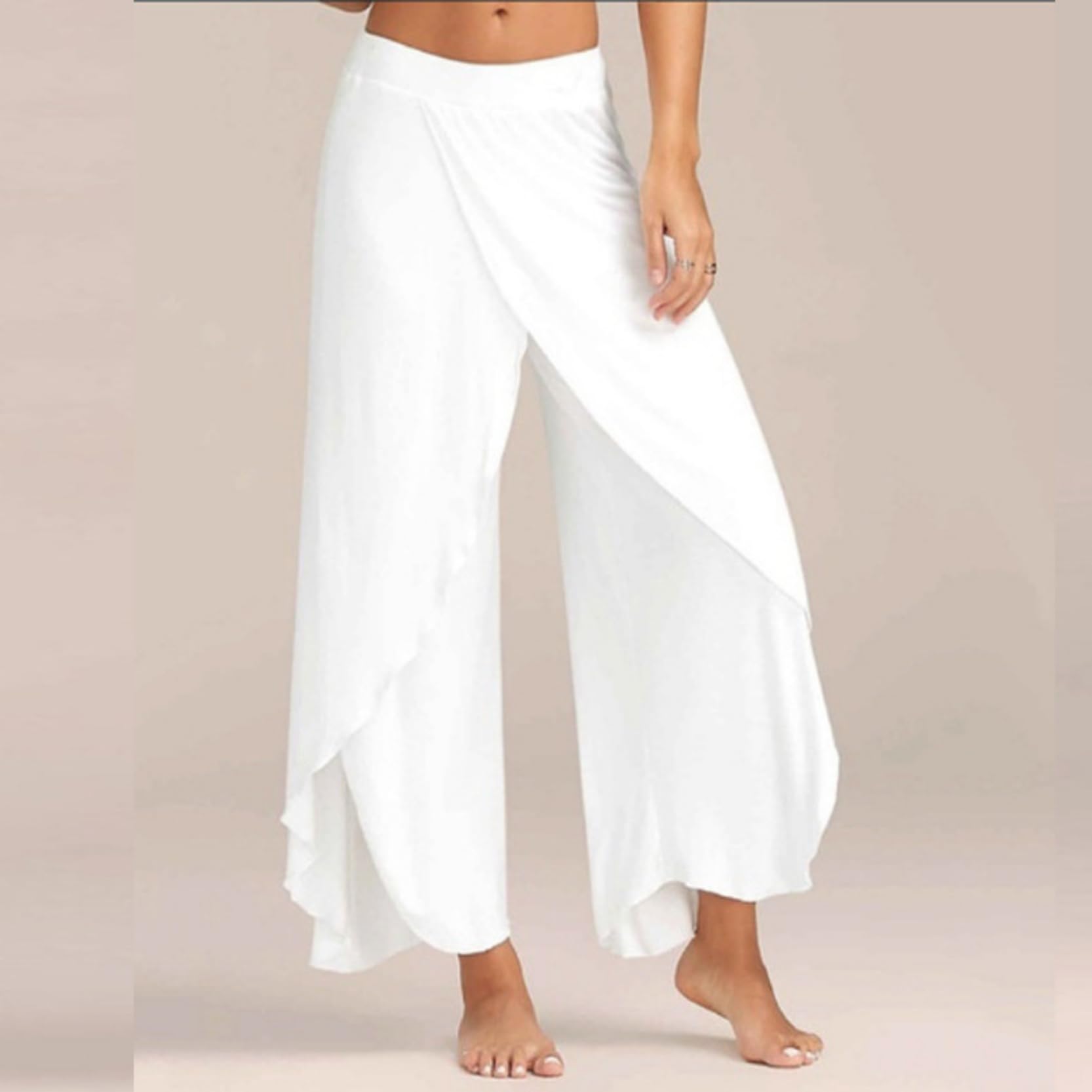 Pantalones de verano 2025 para mujer, holgados, holgados, ligeros, palazzo, talla grande, para yoga, danza