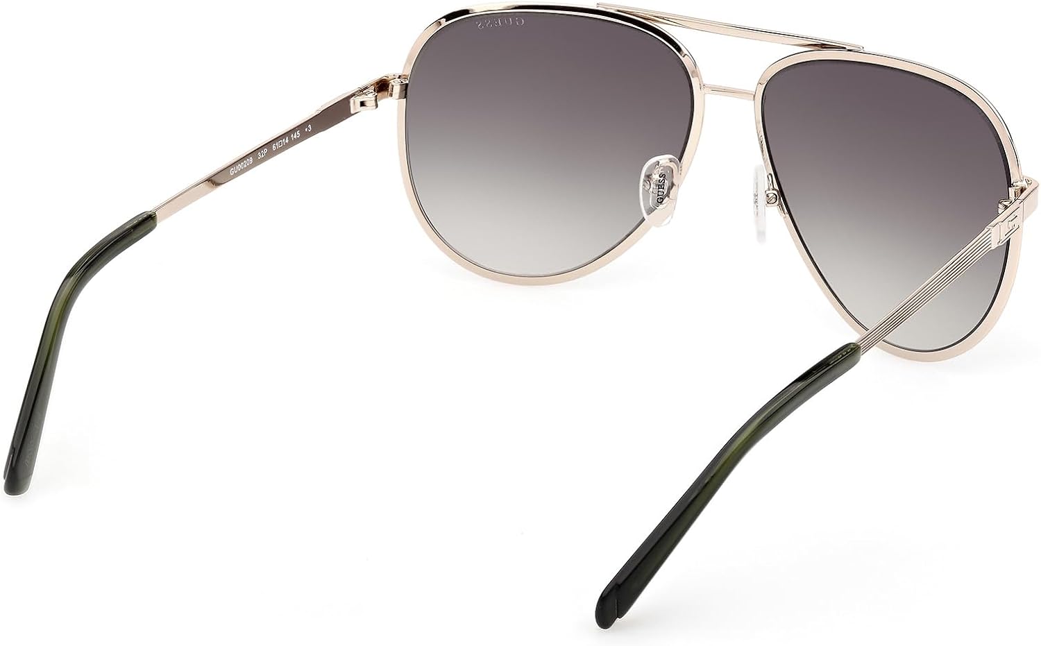 GUESS Aviator Striped Metal Sunglasses
