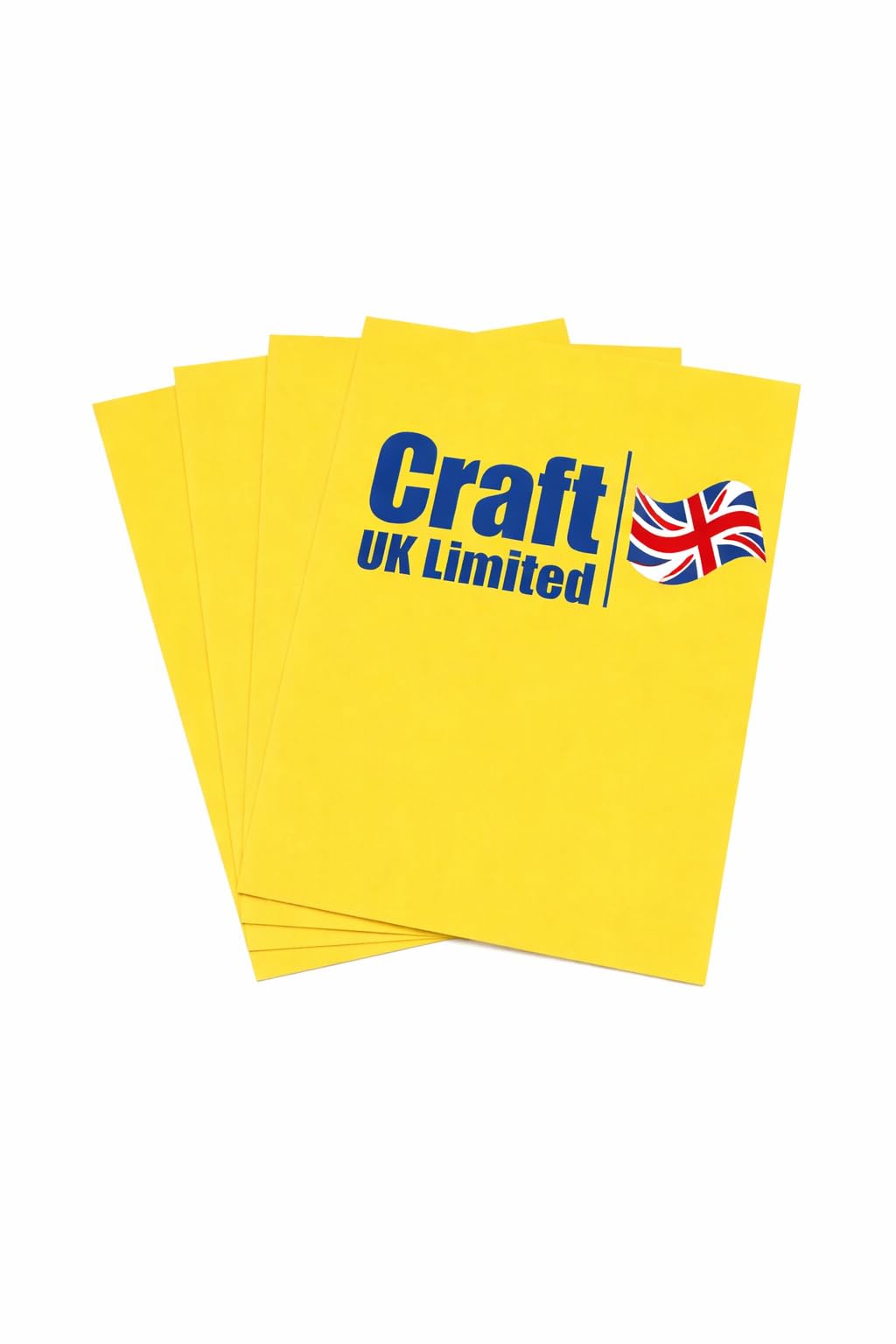 Craft UK A4 Golden Yellow Card Pack 250gsm – 20 Sheets
