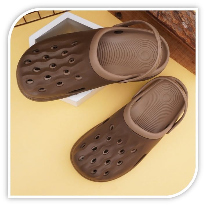 Image of BADLAV Mens Men's Lightweight Classic Clogs || Sandals with Adjustable Back Strap for Men (M-301) Clog