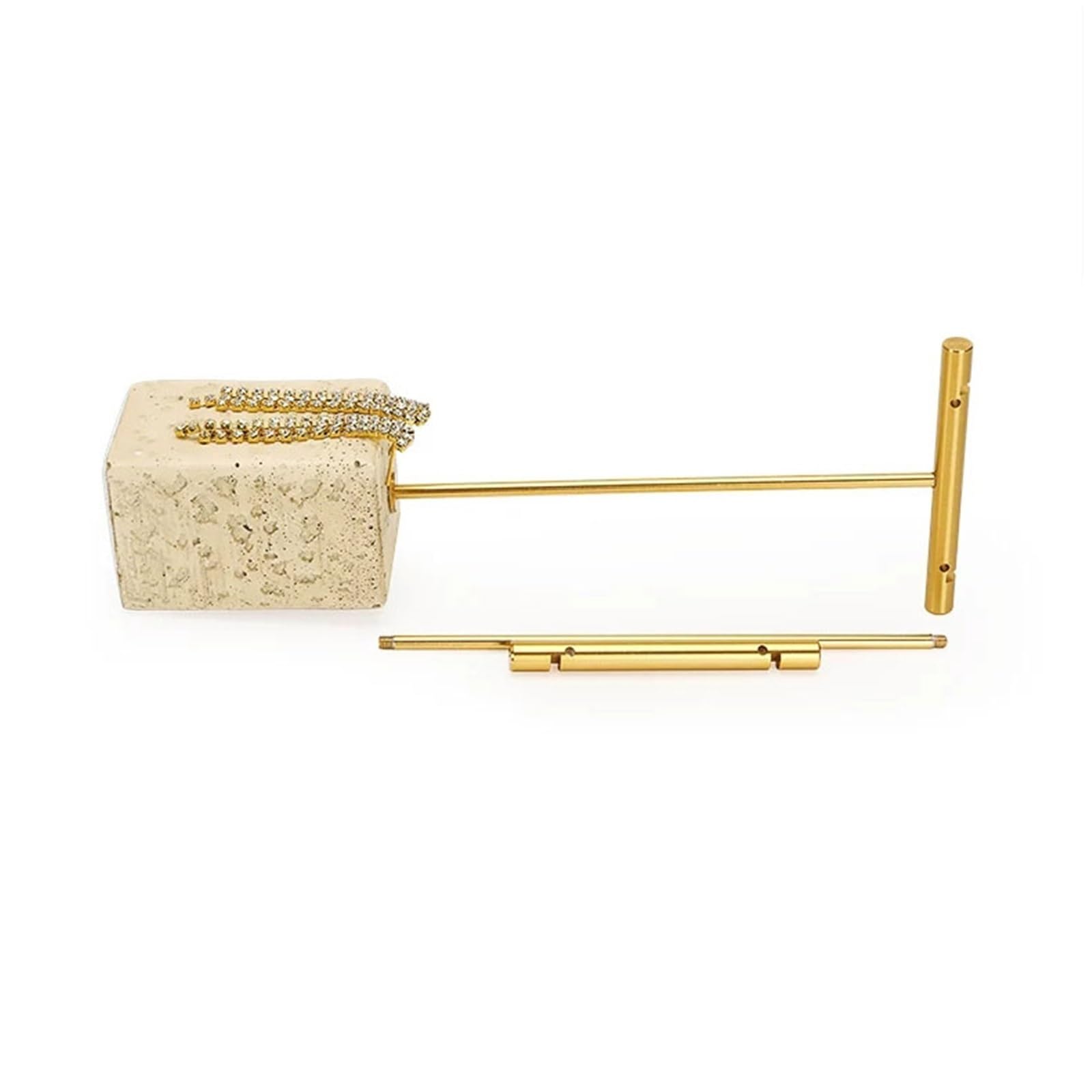 Estetyka Earring Display Stand Metal T-Bar and Plaster Base