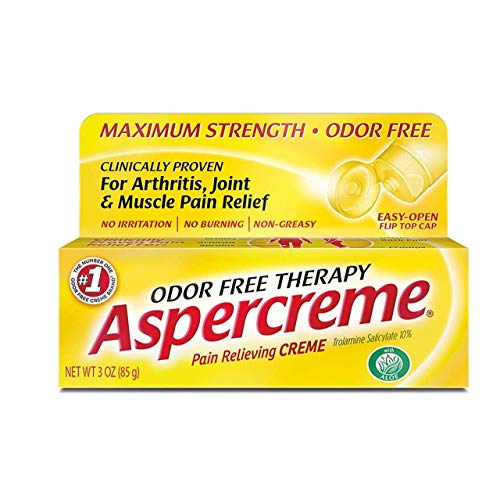 Aspercreme Pain Relieving Creme, Odor Free - 3 oz, Pack of 3