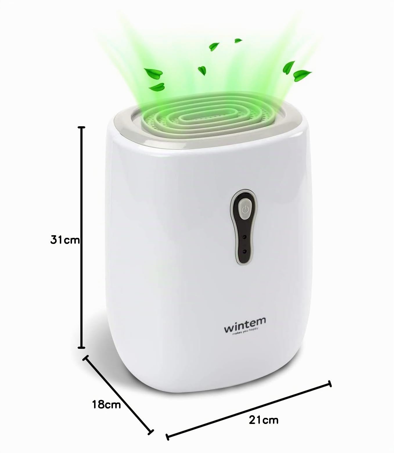 Wintem Deumidificatore Casa Muffa e Umidità Silenzioso Portatile da 500ml - Ideale per Ambienti fino a 100mq con Tecnologia Peltier per Risparmio Energetico - Certificato Italia