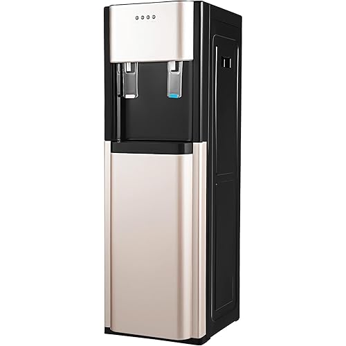 Bottom Loading Water Cooler Dispenser for 5 Gallon Bottles, Temperature Settings with (＞194°F) Hot & Cool Water(55.4-59°F), w/Indicator Lights for Cooling, Heating, Water Shortage Status