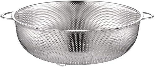 Kichvoe Colador de malla de acero inoxidable colador de cocina verduras frutas alimentos colador de malla 124 pulgadas