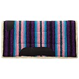 Weaver Leather Uni – Erwachsene Pony Acrylic Saddle Pad, Straight Schabracke, Pink/Lila gestreift, L x 22 W