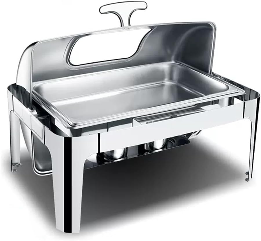 Mesa Caliente Buffet con Tapa Abatible, Dos Métodos de Calentamiento