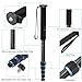 Neewer Carbon Fiber Monopod, 5 Sections 19-64 inches/48-163 Centimeters Adjustable Portable Stand with Carrying Bag for Nikon Pentax Sony Olympus DSLR up to 22 pounds/10 kilograms (Black + Blue)