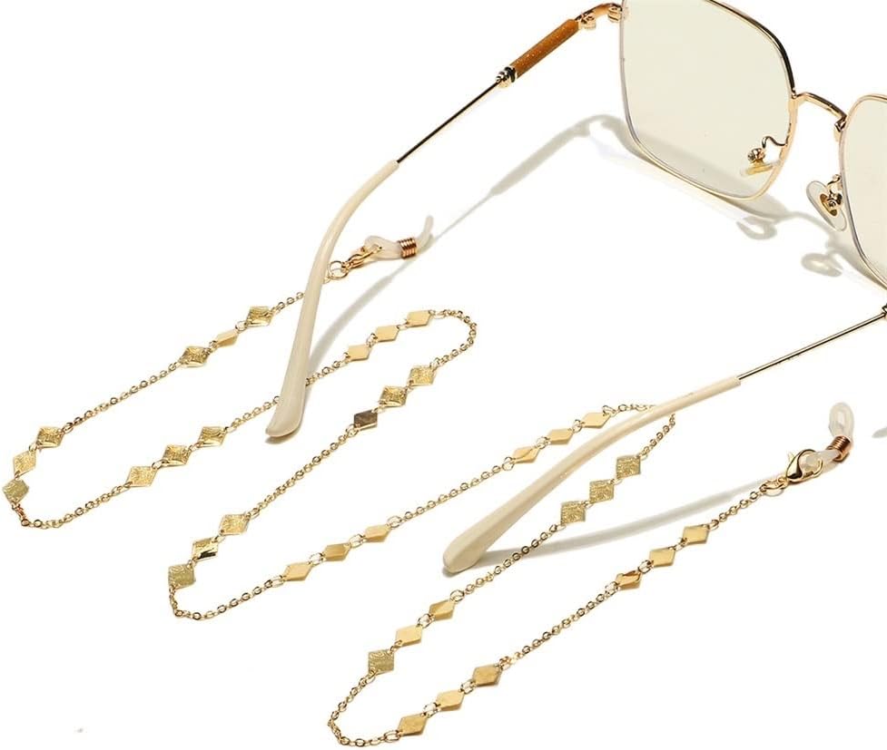 Popular Metal Glasses Rope Gold Diamond Pendant Handmade Eyeglass Chain