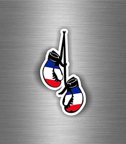 Akachafactory Autocollant Sticker Voiture Moto Gant de Boxe Drapeau JDM France Francais