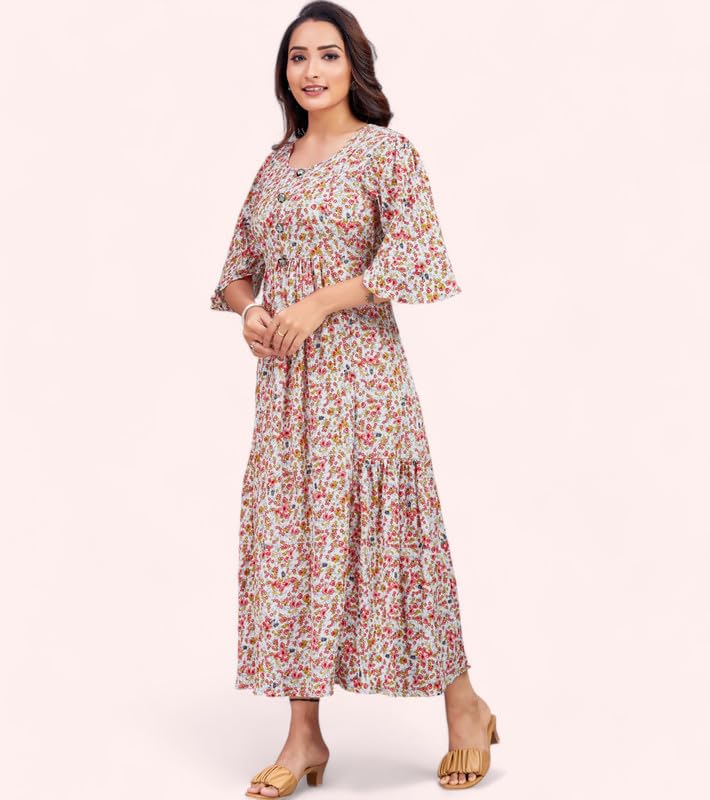 Image of Polyester Floral Regular Women Kurta