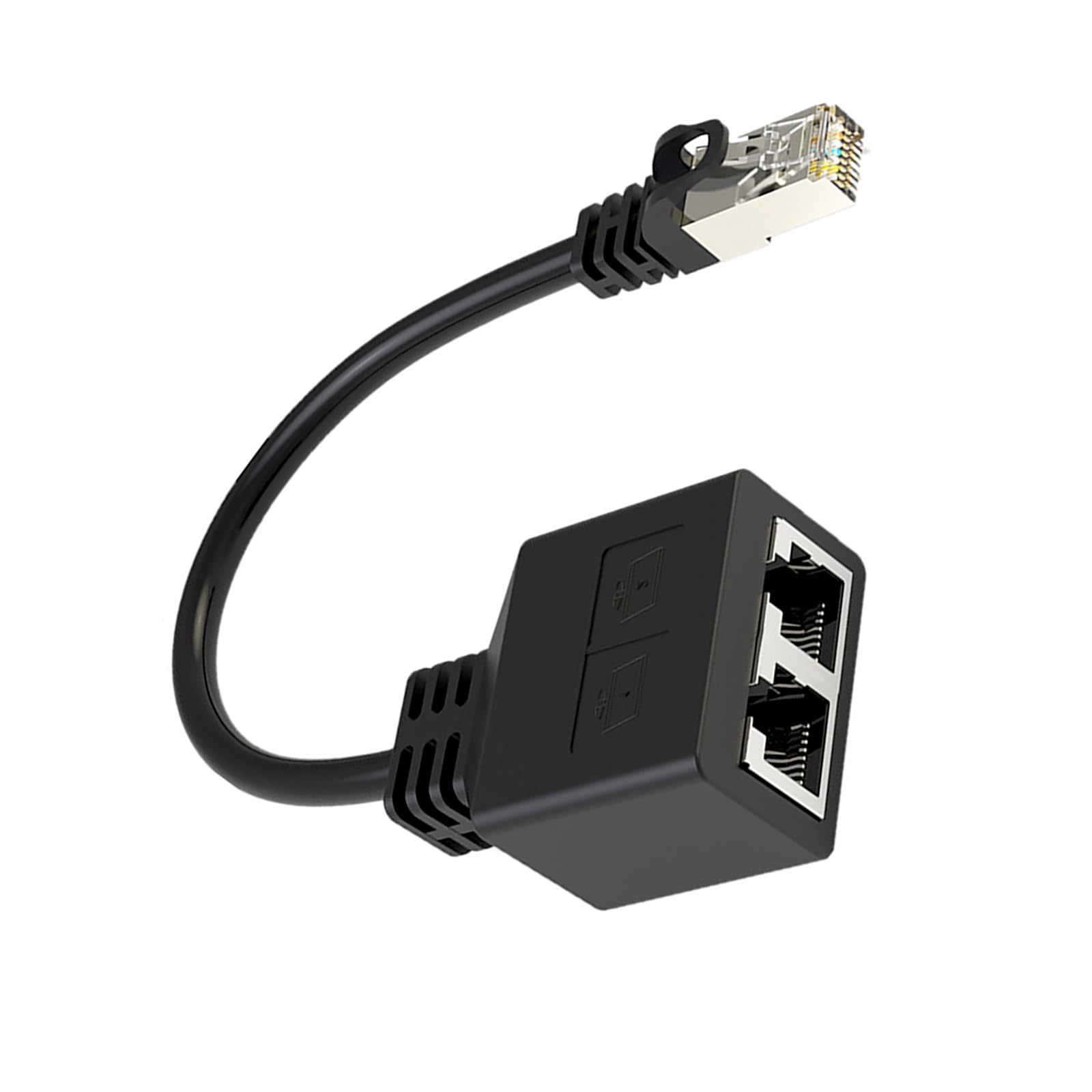 Maxtonser RJ45 Ethernet Splitter Cable 1 Male to 2 Female Ethernet Splitter for Cat5 Cat6 Ethernet Socket Connectors Adapter