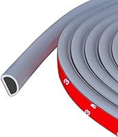 Vista 16 de Burlete de puerta autoadhesivo para puerta, tira de silicona en forma de D para sello de marco de puerta, ventana, 20 pies, color blanco