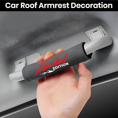 Image of Black Car Handle Roof Cover Grab Handle Roof Cover for car Luggage Compartment Lightweight Pack of 2