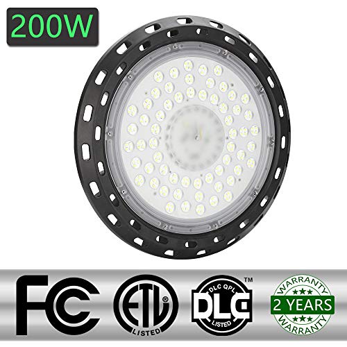 Preisvergleich Produktbild 200W LED Hallenstrahler UFO IndustrielampeKühles Weiß LED Hallenleuchte Deckenleuchte 20000LM Industrial kronleuchter Hallenbeleuchtung Für WerkstattAusstellungshalleGaragen