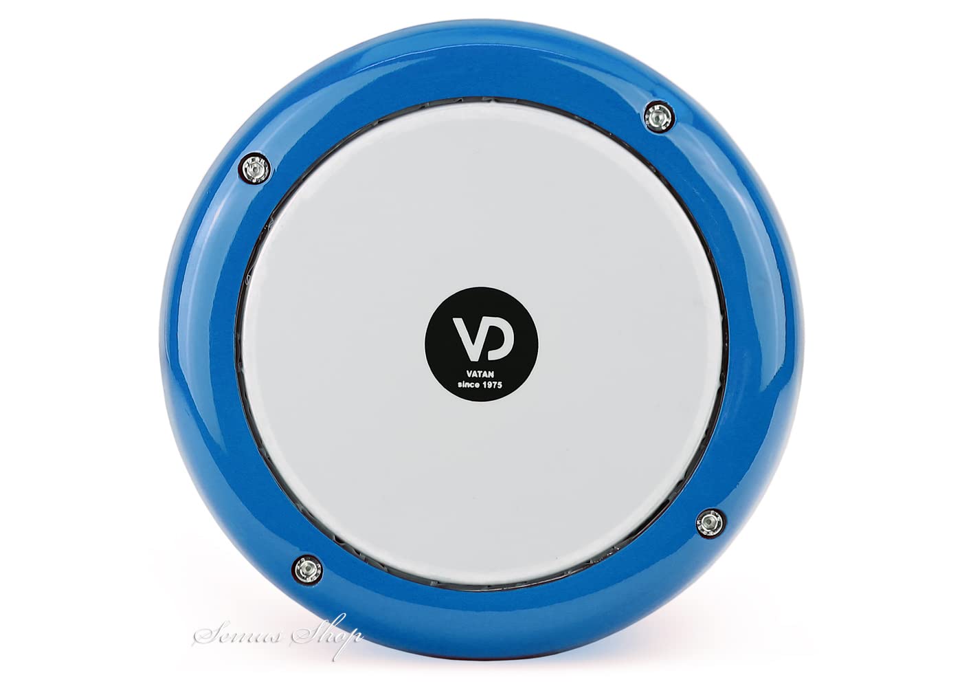 VD Vatan Darbuka - Tamburo orientale per bambini, in alluminio pressofuso inciso a mano, colore: Blu