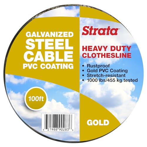 Strata Heavy Duty Outdoor Clothesline for Drying Clothes, Linen & Laundry Items – 100 FT...