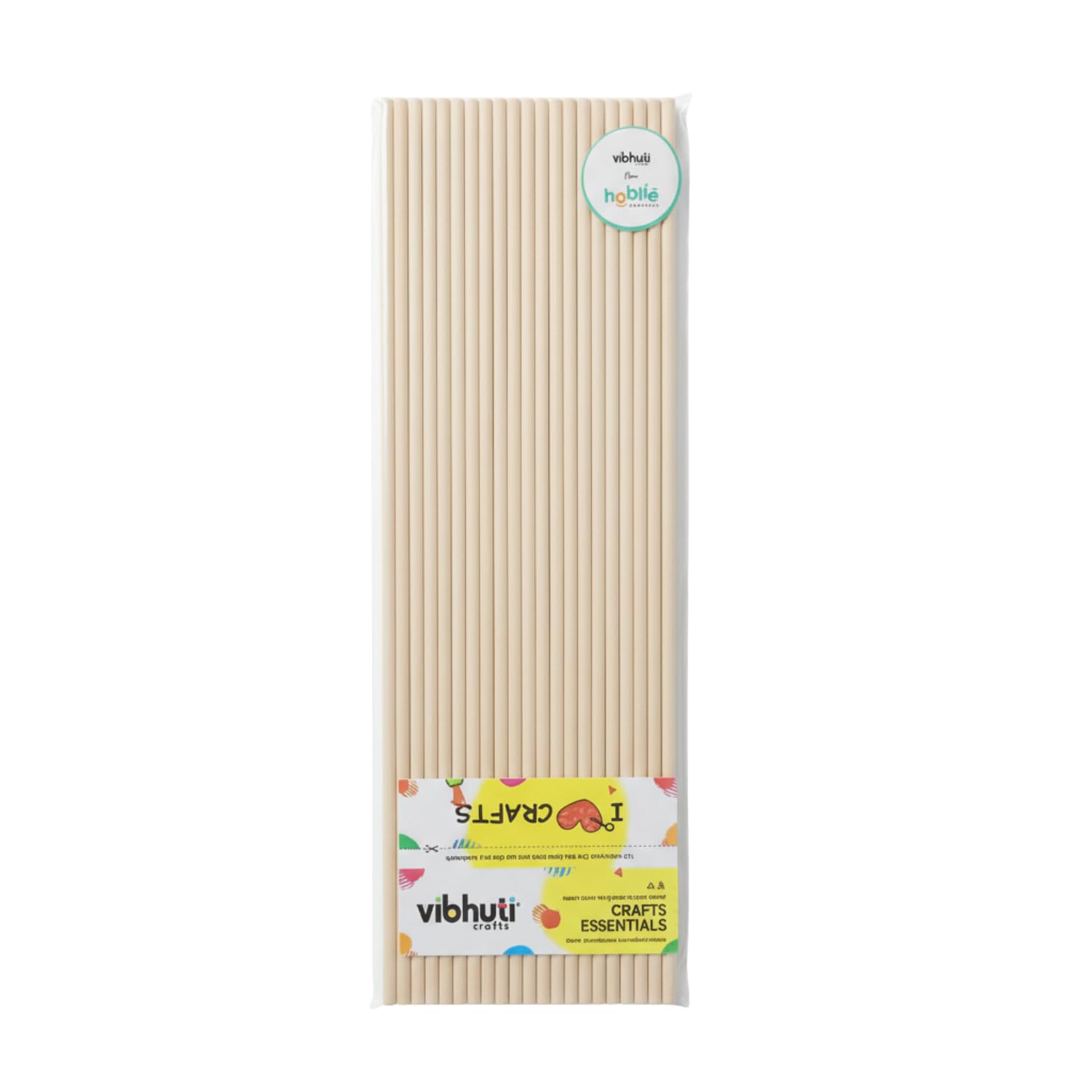 Vibhuti Crafts Wooden Sticks for Craft (12-inch, 5 mm) | Natural Wooden Round Dowel Rods | Pack of 20 | Bamboo Wooden Rod for Macrame Craft, Cake Dowels-image-3