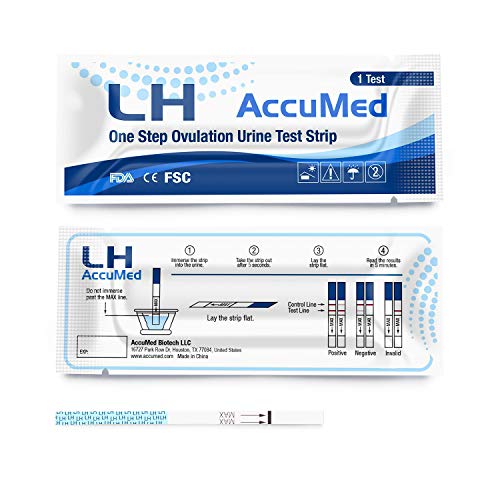 AccuMed Combo 50 Ovulation Test Strips & 25 Pregnancy Test Strips Kit, Clear and Accurate Results, Over 99% Accurate