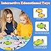 Quixorblex Magnetic Fishing Game 16 Pcs Dry Erase Fish Cards 2 Magnetic Fishing Pole Sight Words Flash Cards Kindergarten Board Games for Kids 4-6