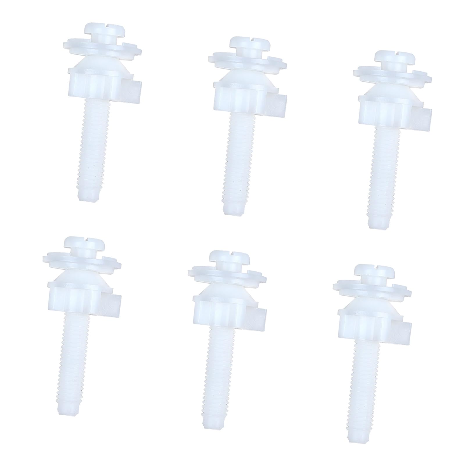 of 6 Toilet Seat Bolts Secure Mounting Hardware Not Loosening Fasteners Upgrades for Bathroom Fixtures Toilet Seat Screws