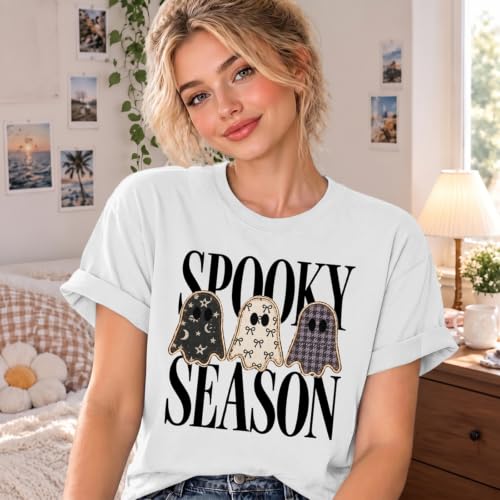 I'm Ready for The BER Months Tops Halloween V Neck Graphic Shirts for Women - image 3
