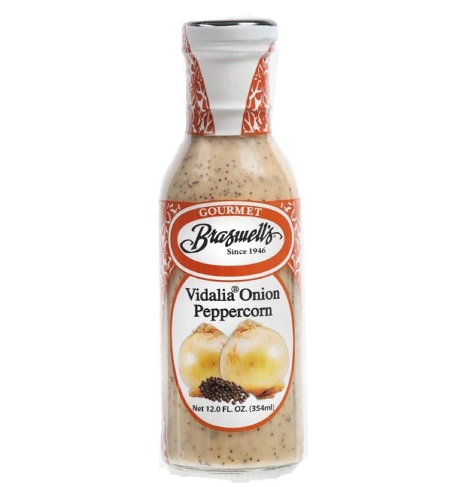 Braswell’s Vidalia Onion Peppercorn Dressing – Small-Batch, Renowned Specialty, Made in USA, Since 1946 (12oz)