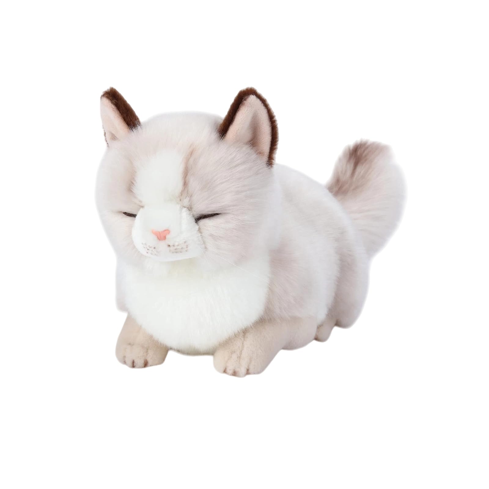 CU-MATE Adorable Stuffed Animals Cat -Handmade Plush Soft Cat (Sleeping Ragdoll Cat)